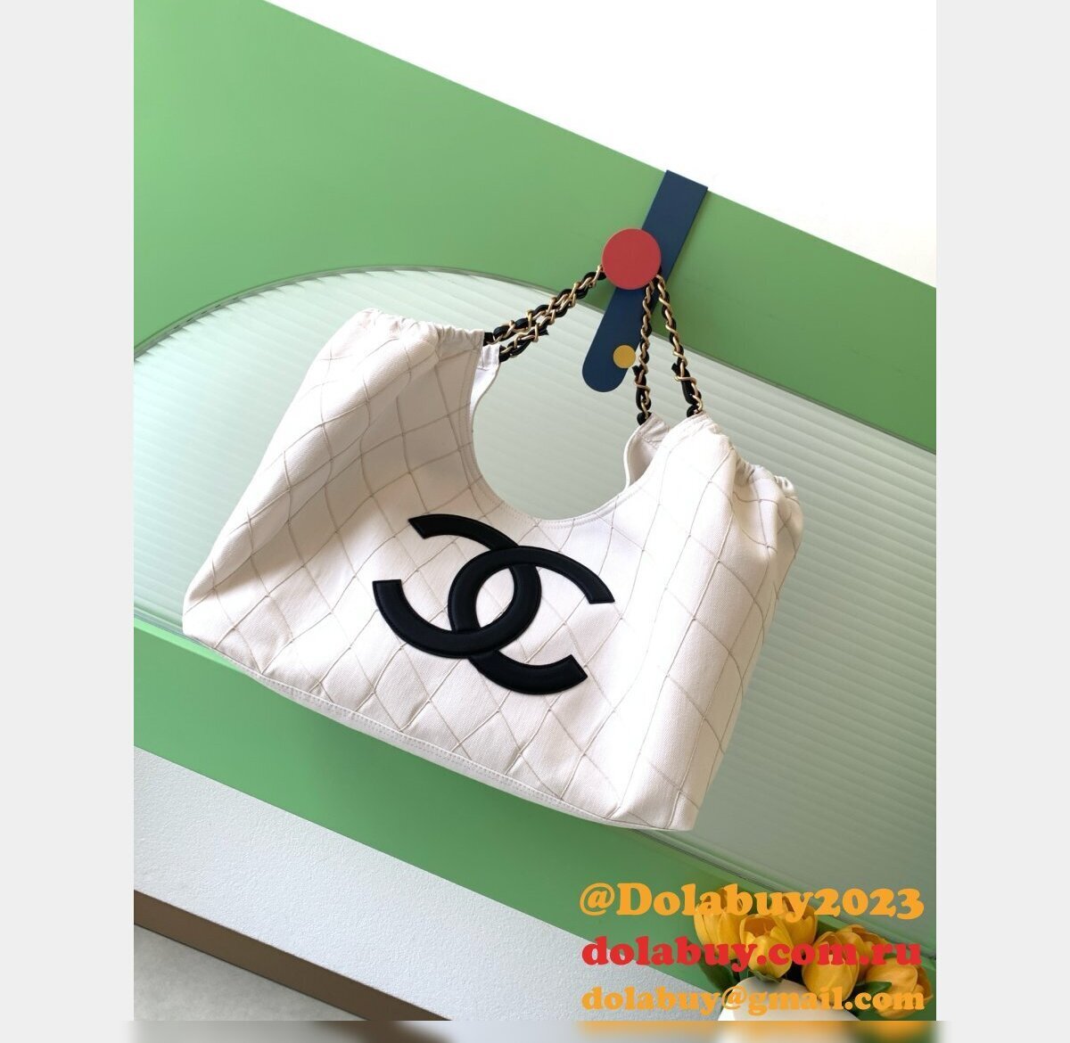 2026 CC Small Shopping Denim Bag AS6191