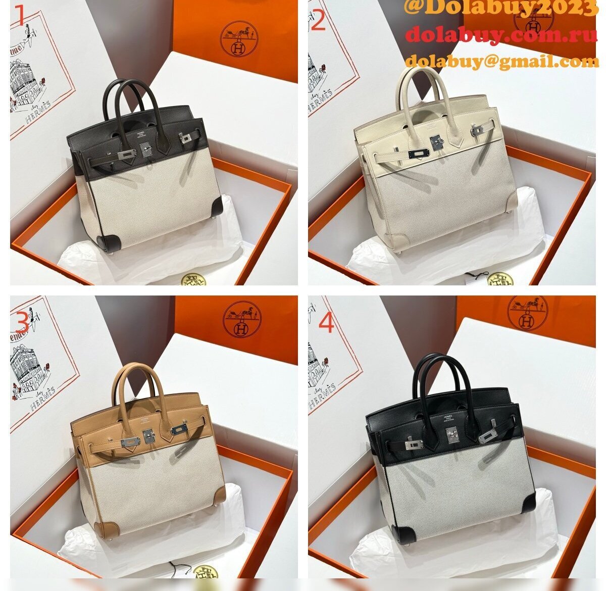 Best Hermes Birkin handmade Stiching Handbags Swift Leather 25CM