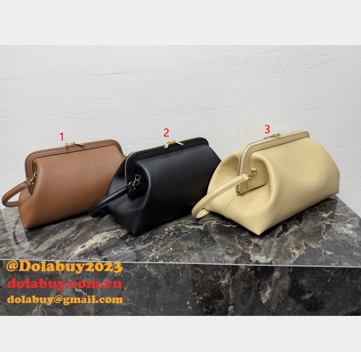 Celine Doctor's Pouch Supple Natural Calfskin Featuring L104J3 Bag