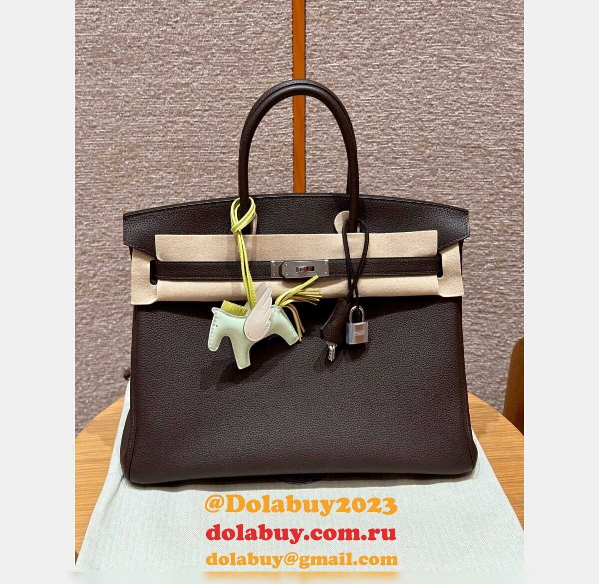 Hermes Birkin 35cm Togo leather Handbags chocalate