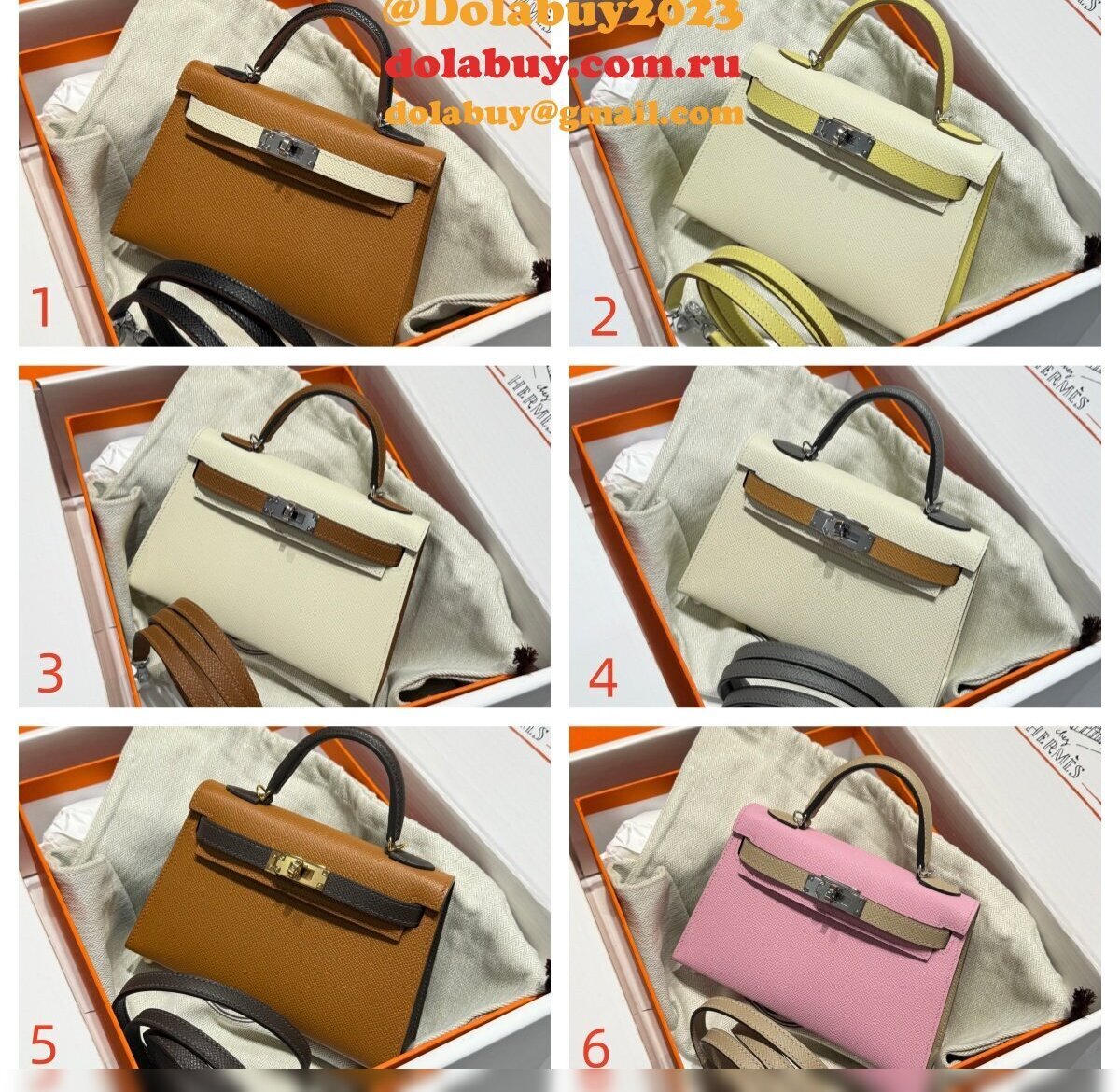 Top Hermes human handmade stiching mini Kelly bag 2026