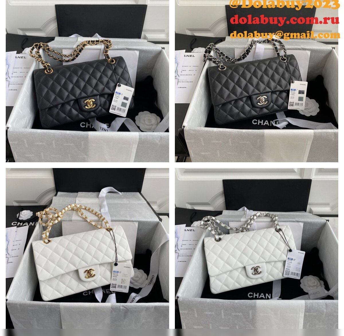 TOP CC Flap 1112 Caviar leather 25cm Handbags