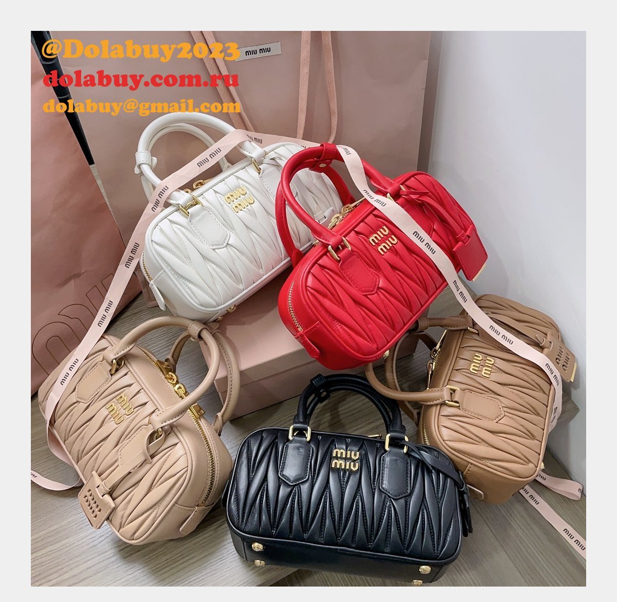 Shopping Top Grade 5BB142 Matelasse Replica Miu Miu Online Fake Bag