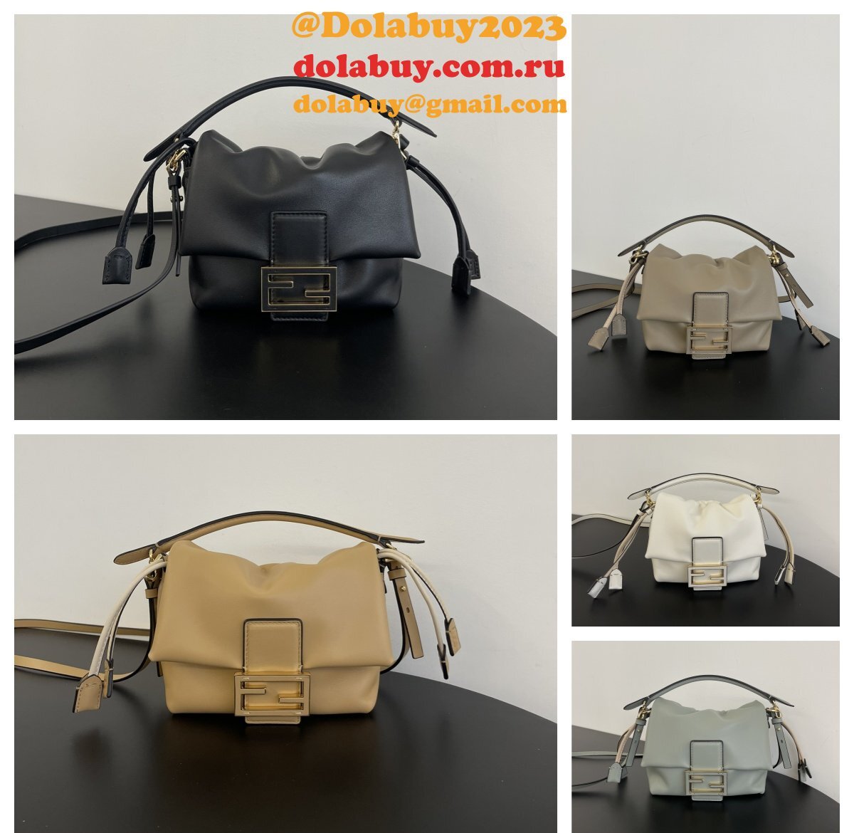 Top Quality Fendi Mama Baguette Lambskin Shoulder Bag