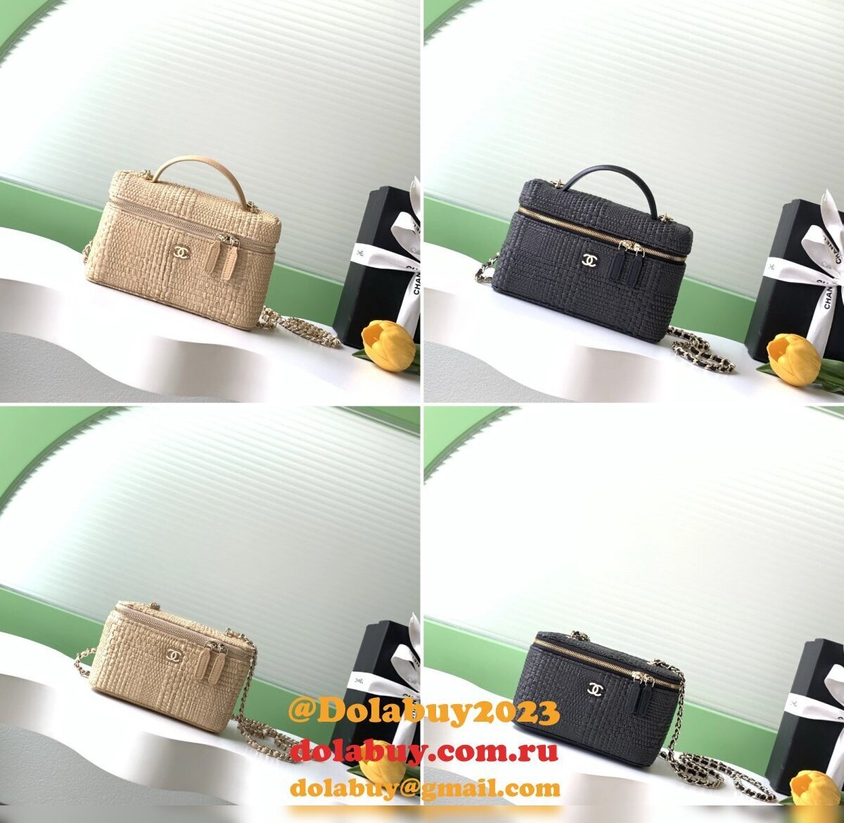 Designer 1:1 AP1341/AP4385 Classic Long Vanity With Chain Bag