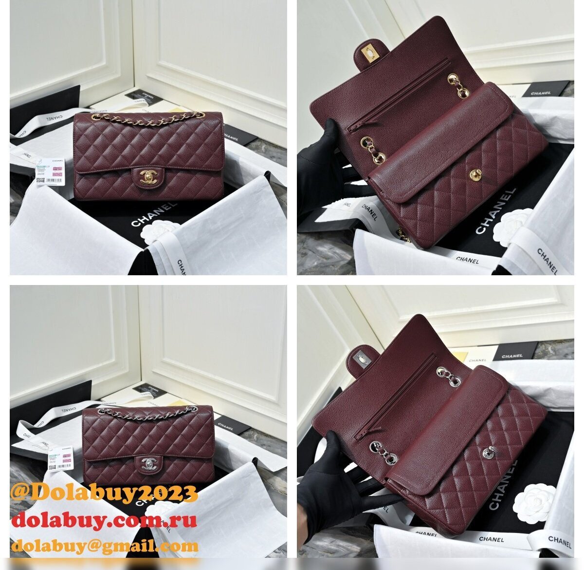 TOP CC Classical 25cm Flap 1112 Caviar leather Handbags
