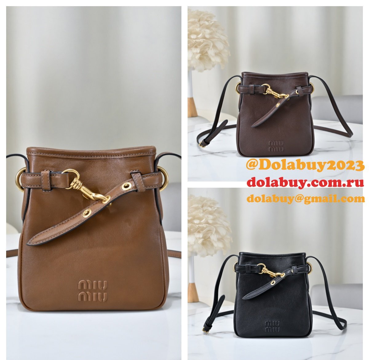 Top Quality MIU MIU Mini Lucky Small Bucket Bag 5NR461