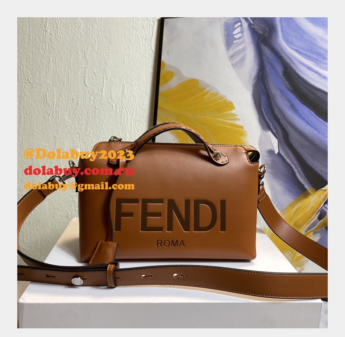 REPLICA AAA FENDI 660100 Camel BAG BY THE WAY