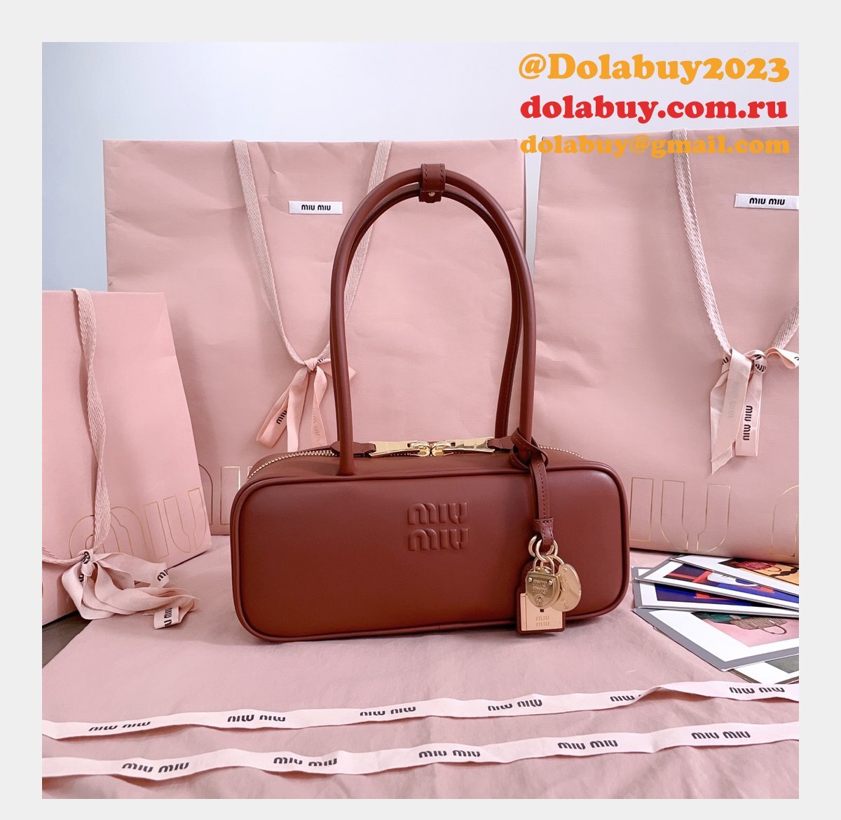 MIU MIU Bow Leather Bag 5BB173