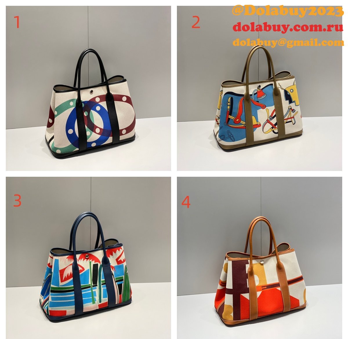 Top Hermes garden Party Bag Canvas 36cm