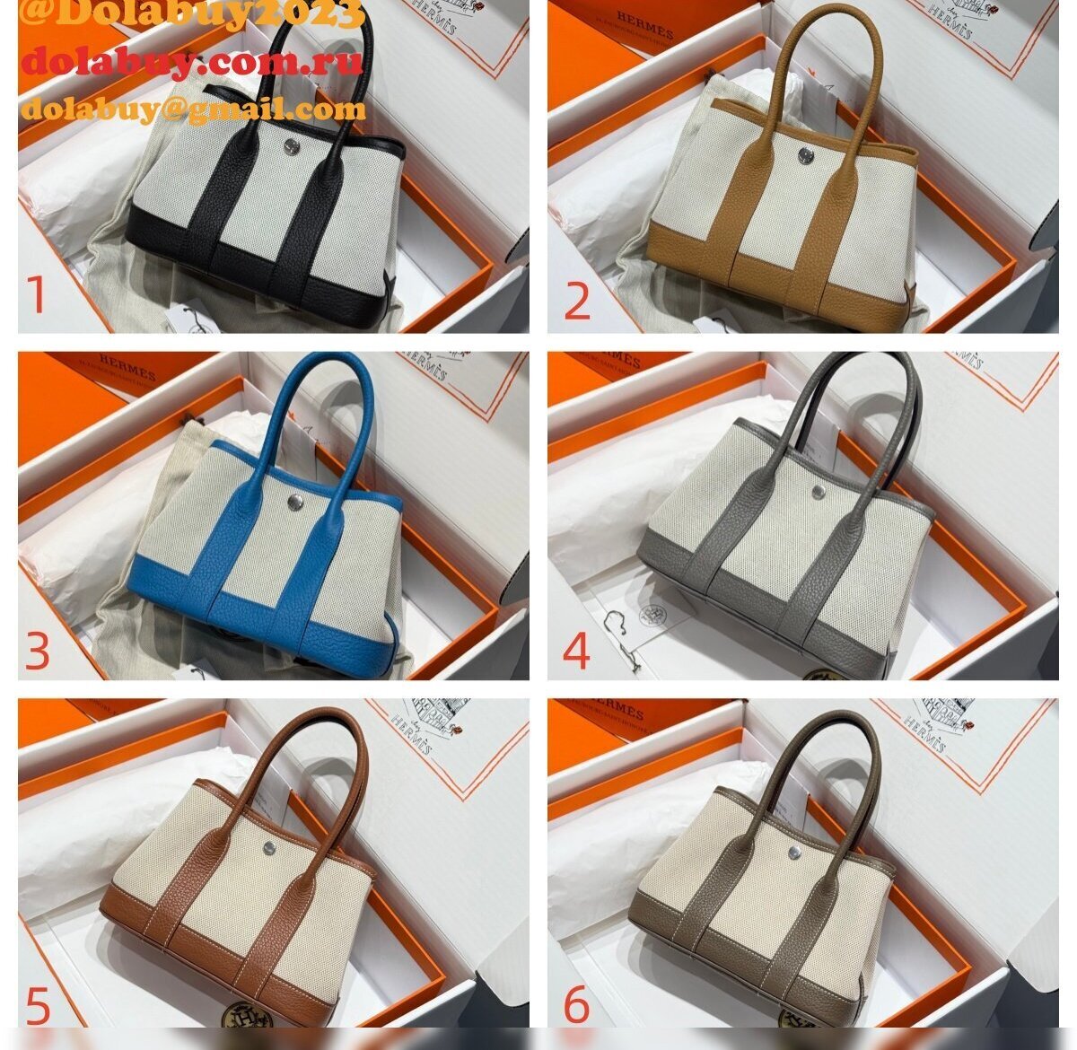 Top Quality Hermes human handmade stiching Garden Party Bag 23cm