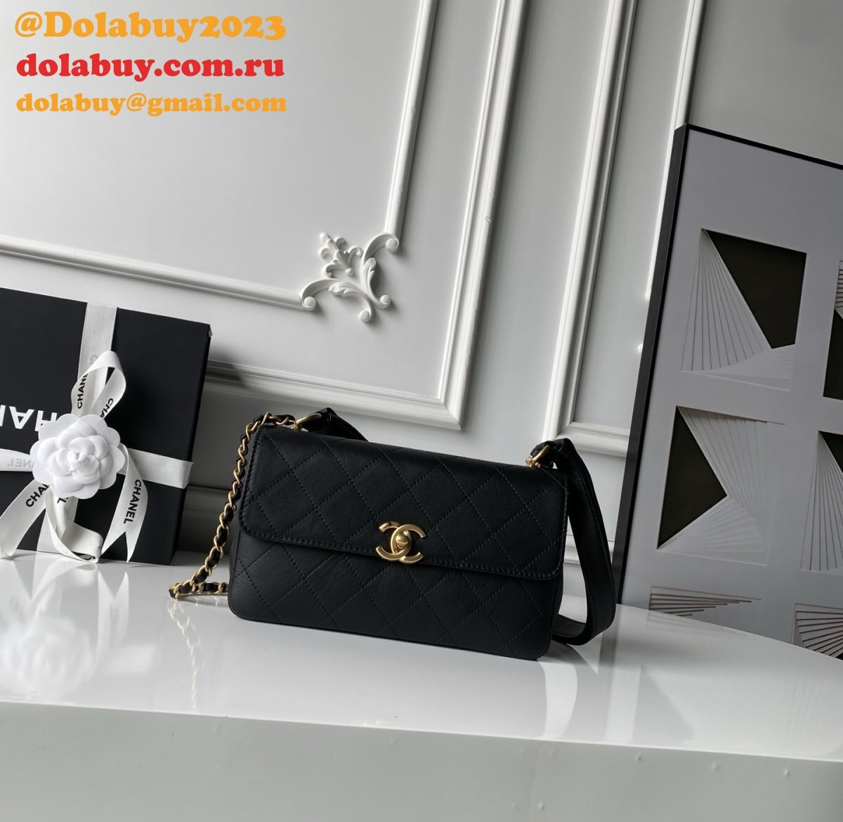 Top Quality Flap Chain Black 1:1 Bag