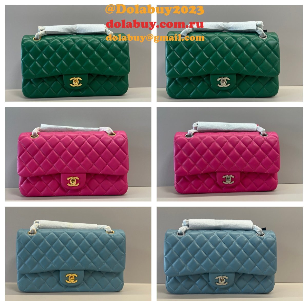 High quality Replica CF Lambskin Bags 25CM