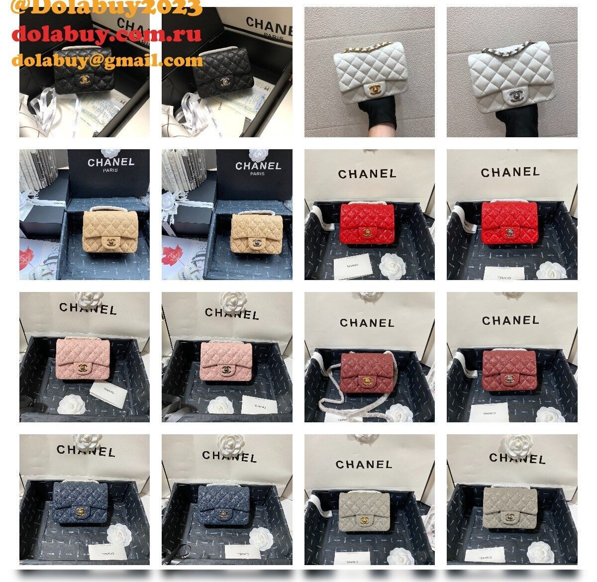 Perfect CC 17CM Classic Flap Caviar Leather Bag