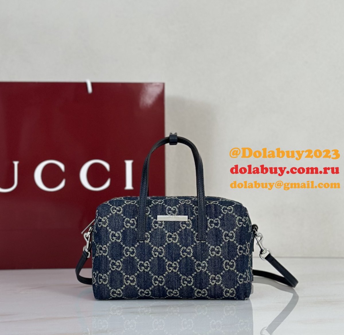 Gucci High Quality 875811 Small Boston Plaque Bag