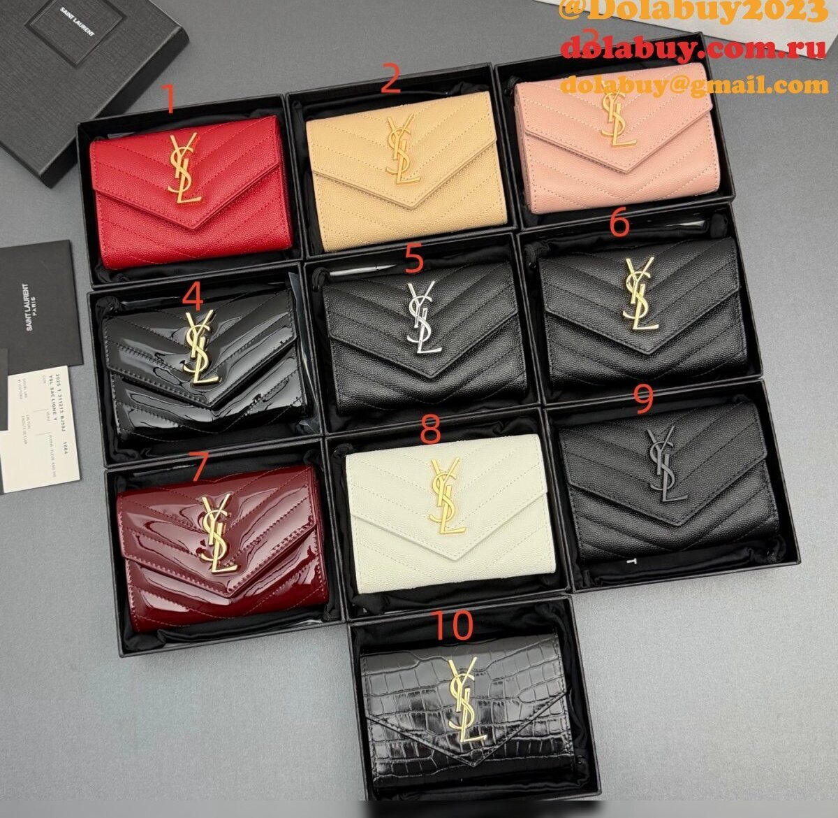 CASSANDRE MATELASSE small envelope wallet in grain leather