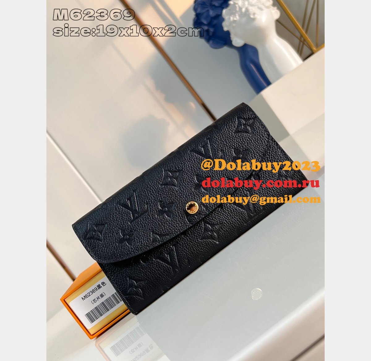 Luxury M62369 Black AAA+ Emilie Wallet Louis Vuitton Bags