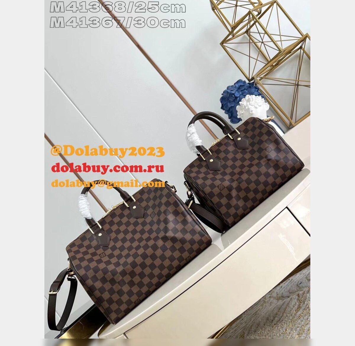 TOP Louis Vuitton Replica Speedy Bandoulière 25 30 35 Damier Ebene in Marron