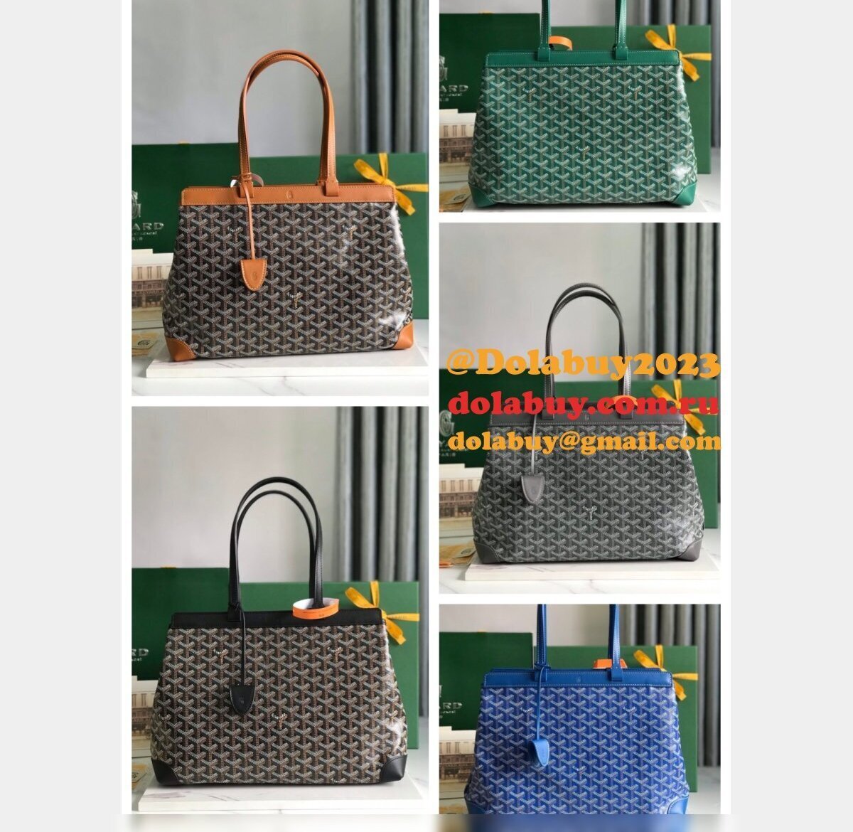 Top Goyard Bellechasse Biaude Tote Bag
