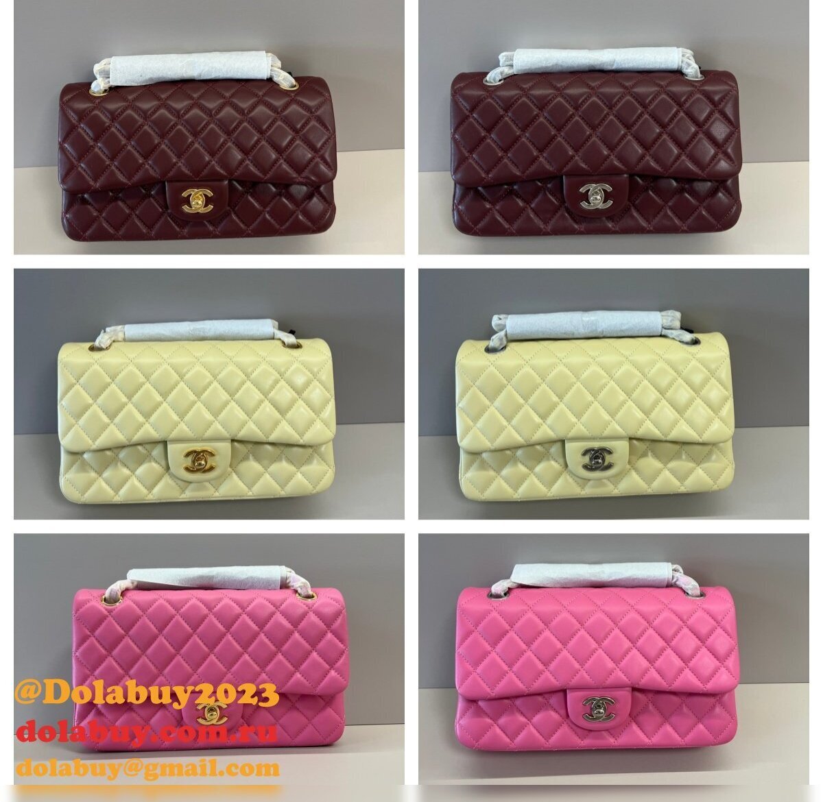 High Quality CC FLAP Lambskin Handbags 25CM
