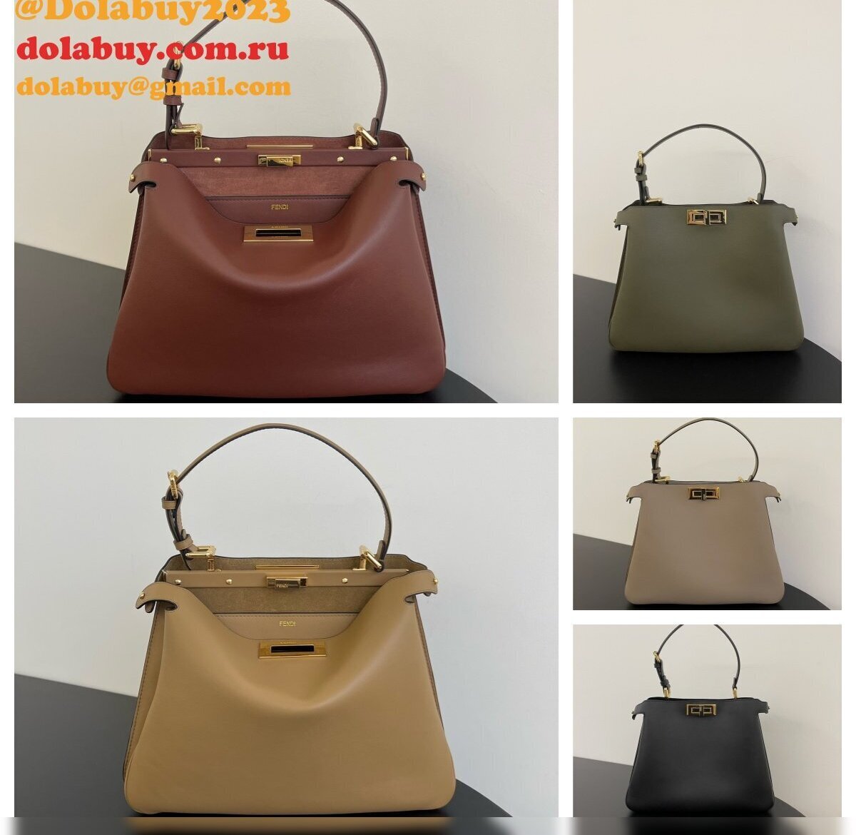 Fendi Peekaboo Soft Calf Medium Leather bag