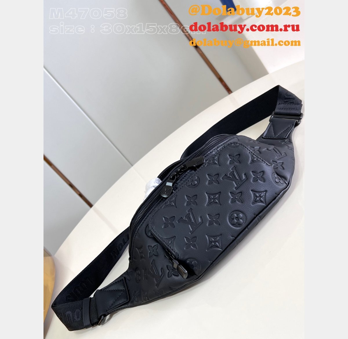 Rush Bumbag Belts M47058 Black Louis Vuitton Copy Shoulder Bags