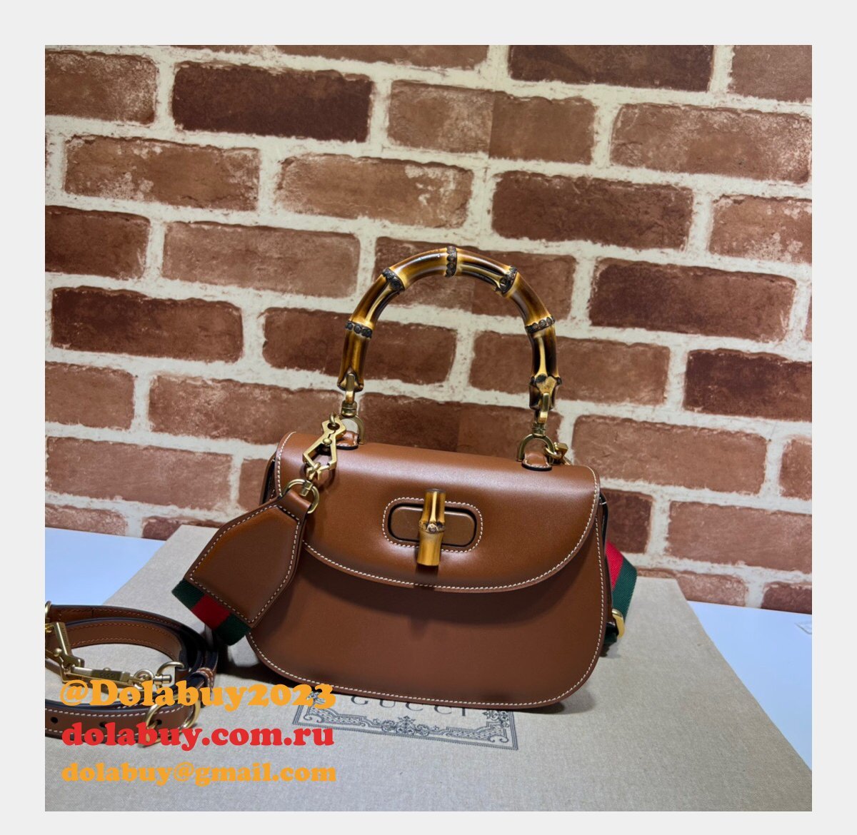 Gucci Bamboo 1947 Replica 675797 top handle bag