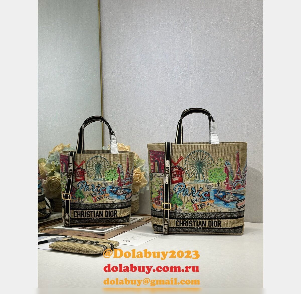 Dior Souvenir Soft Dior Book Tote PAIRS