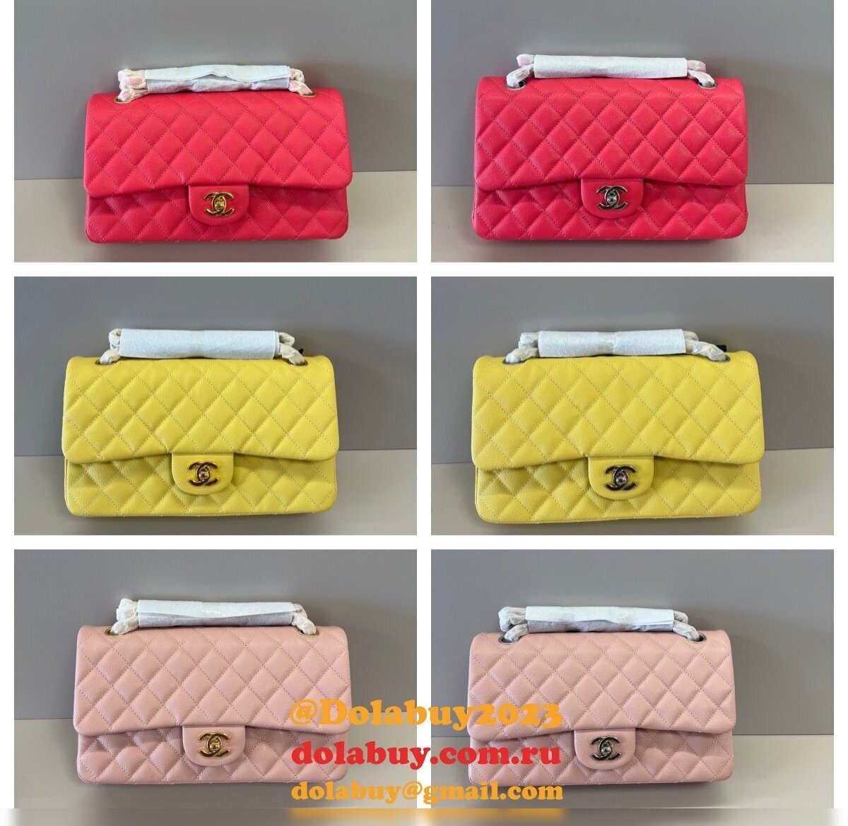 AAA+ Quality FLAP CC 25cm Caviar Leather Handbag