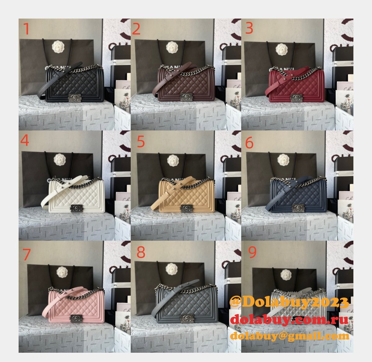 Top Replica CC Le Boy Flap Bag caviar leather 25CM