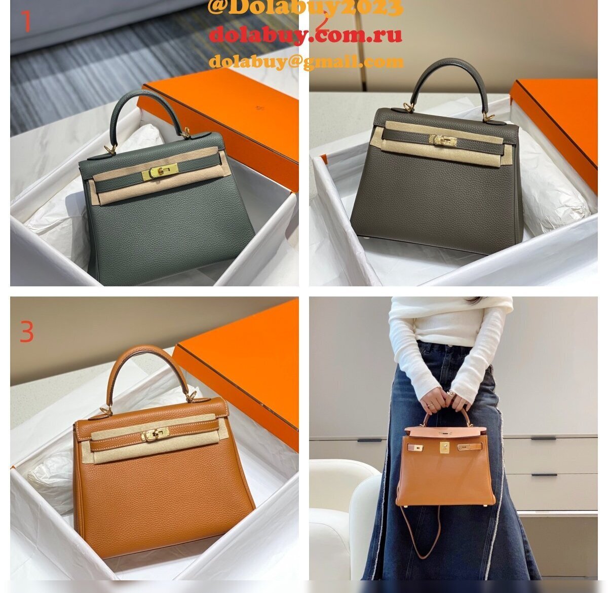 Luxury Hermes Kelly TOGO LEATHER For Sale 25CM/28CM