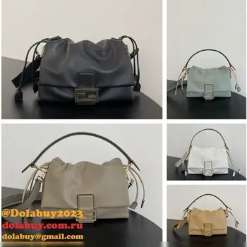 Top Quality Fendi Mama Medium Baguette Lambskin Shoulder Bag